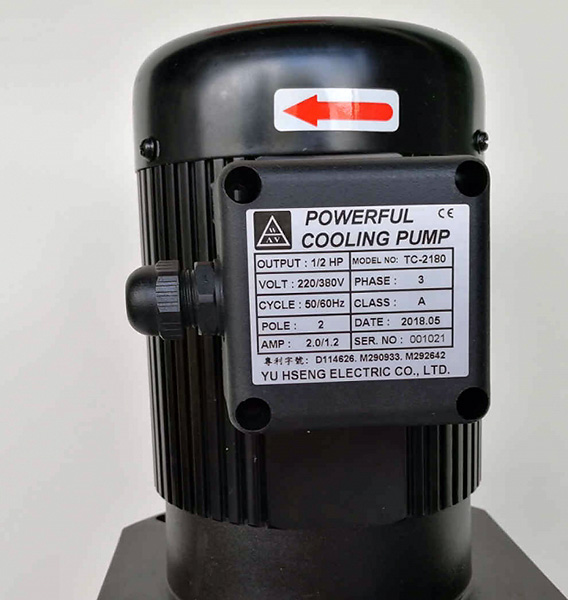 TC-2180 1/2HP Machinery Coolant pump immersion 180mm (7") CNC Lathe Grinding Precision Machine Cutting Lubricant Circulation